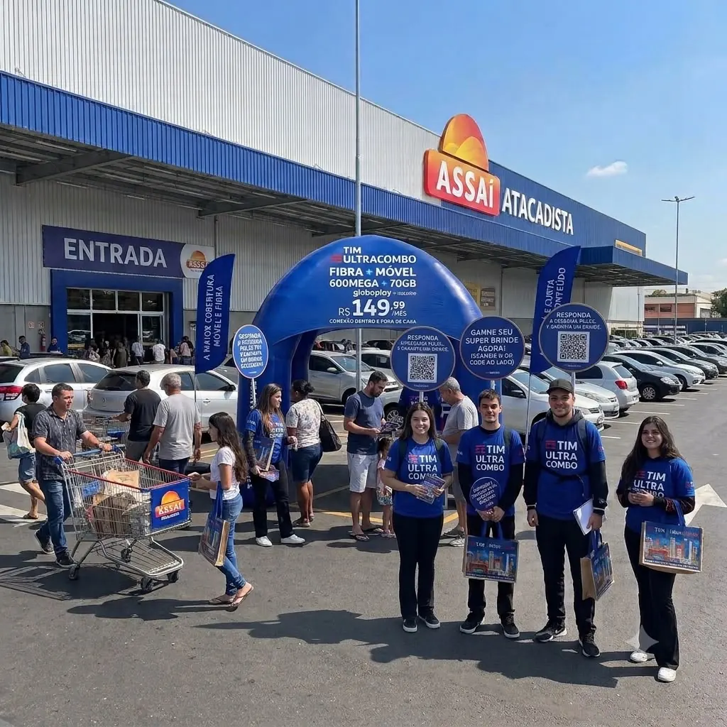 Equipe TIM em ação no Assaí Atacadista