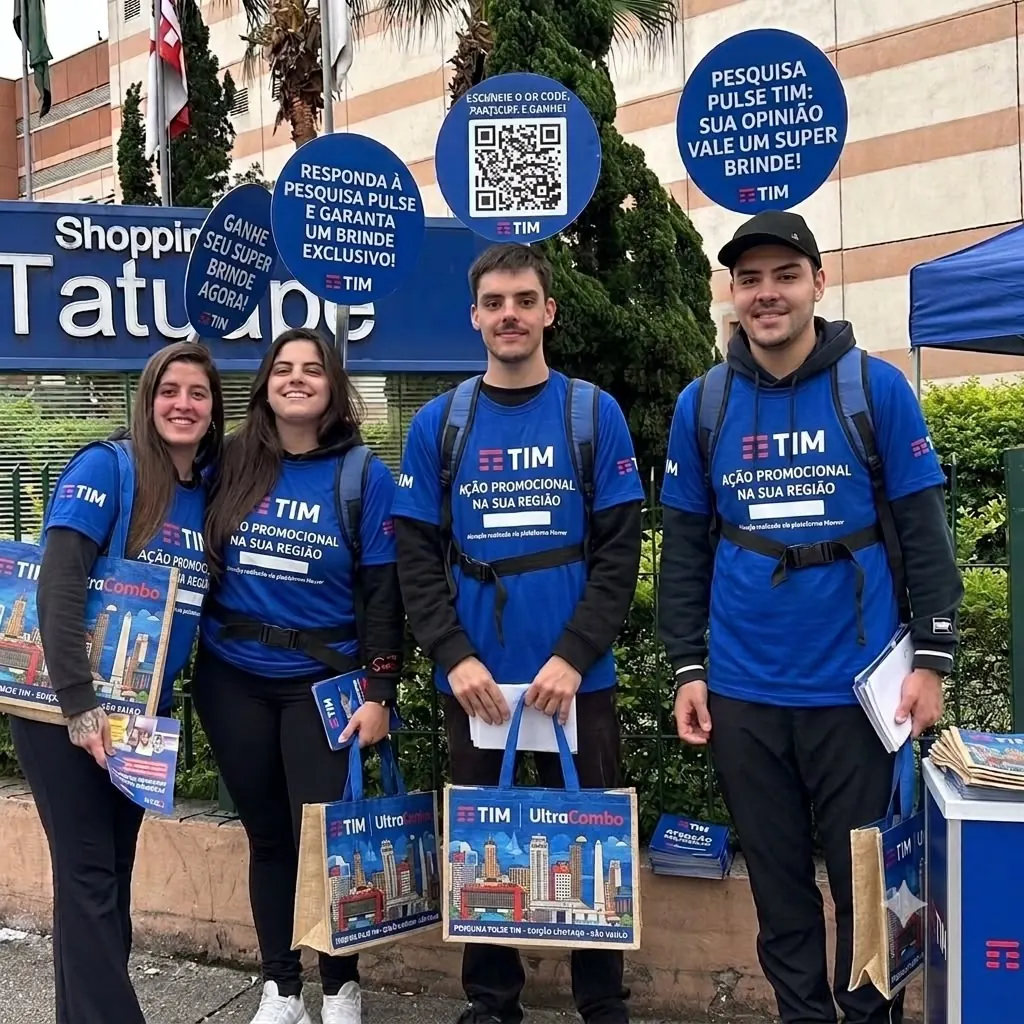 Equipe TIM pronta para a ativação
